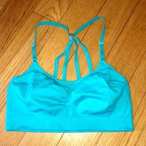 Blue sports bra